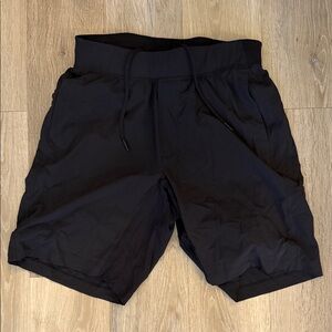 lululemon athletica Men's Black Athletic Shorts - T.H.E. Short w/ Liner - 11”